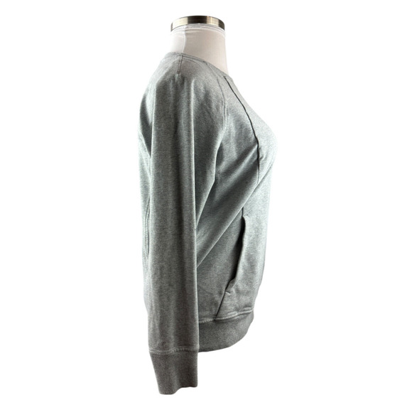 Lululemon Scuba Crew Heathered Core Light Grey Sweatshirt Kangaroo Pocket Sz 12 - Picture 8 of 16